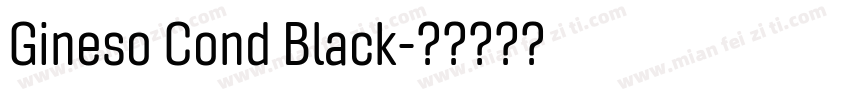 Gineso Cond Black字体转换